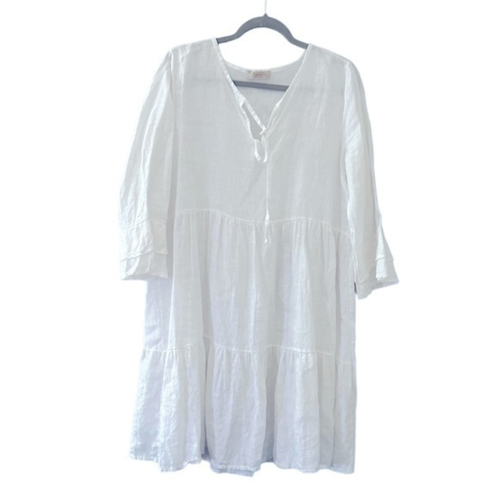 White Linen Dress
